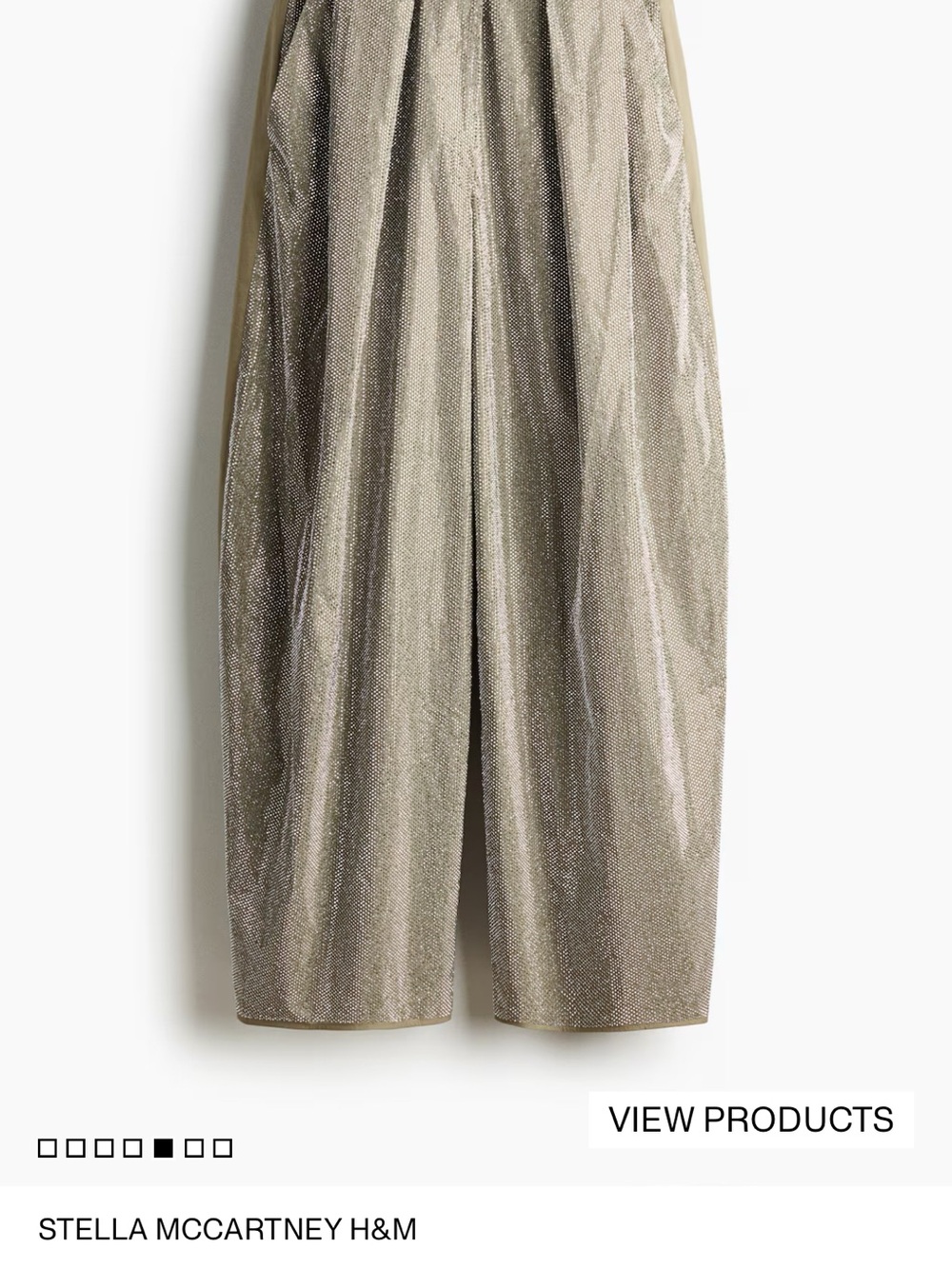 Stella McCartney Sparkle Embellished Barrel Leg Pants - Picture 2 of 5